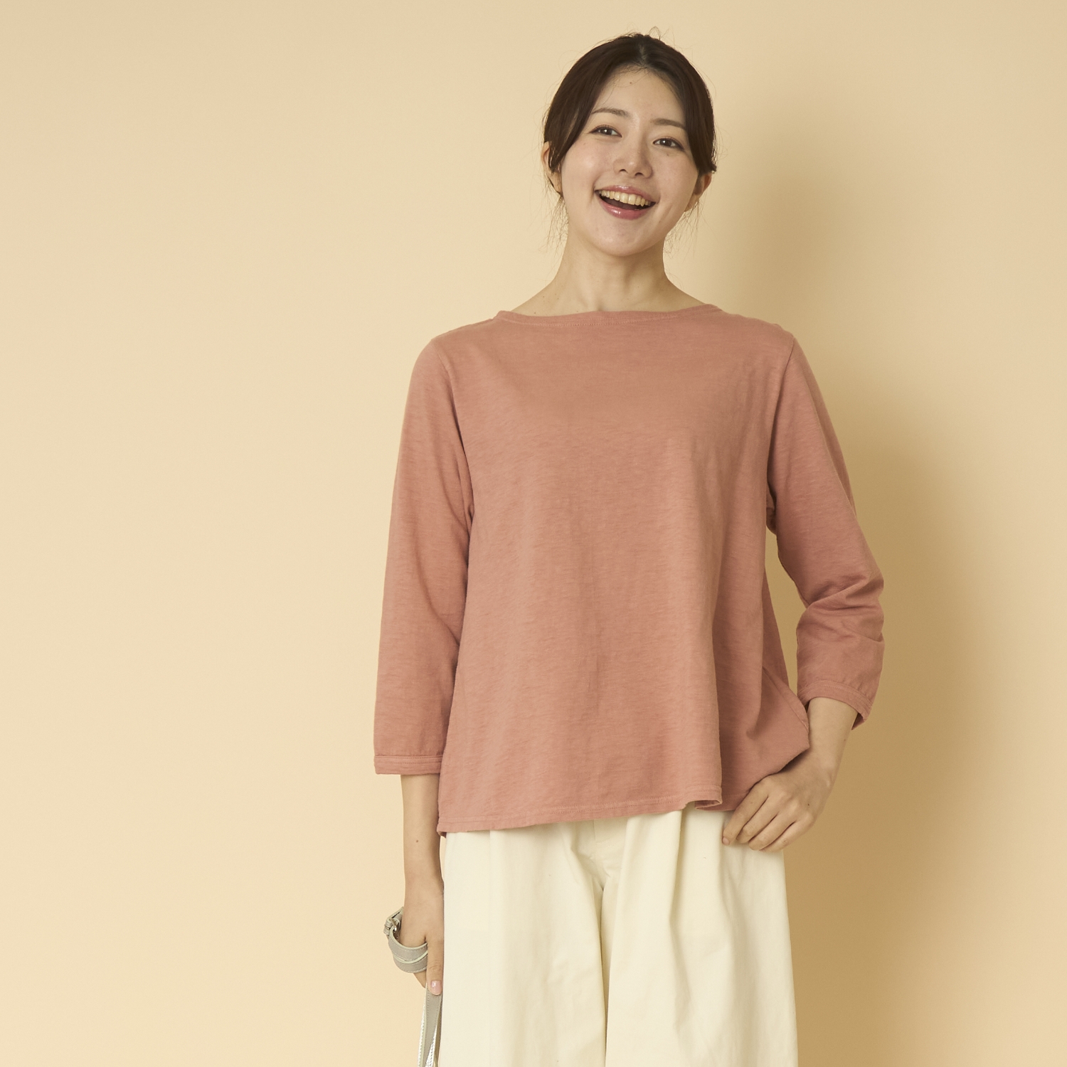 DAYS/コットンボートネック　Ａラインプルオーバー